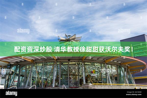 配资资深炒股 清华教授徐甜甜获沃尔夫奖！