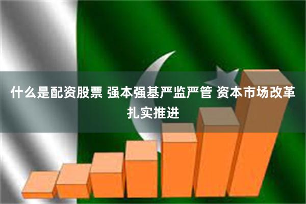 什么是配资股票 强本强基严监严管 资本市场改革扎实推进