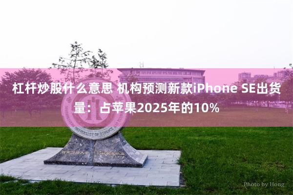 杠杆炒股什么意思 机构预测新款iPhone SE出货量：占苹果2025年的10%