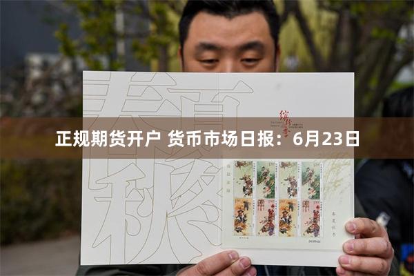 正规期货开户 货币市场日报：6月23日