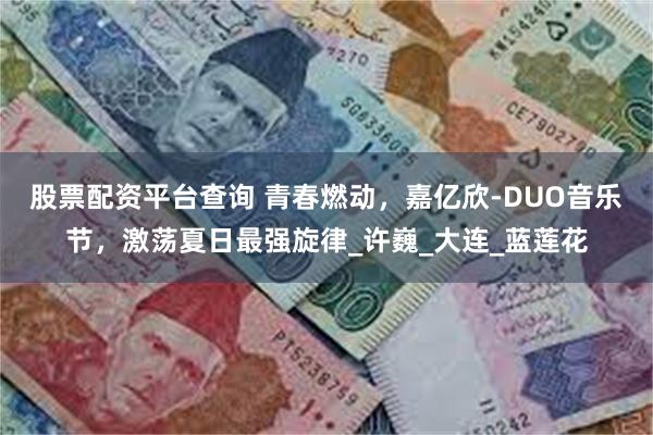 股票配资平台查询 青春燃动，嘉亿欣-DUO音乐节，激荡夏日最强旋律_许巍_大连_蓝莲花